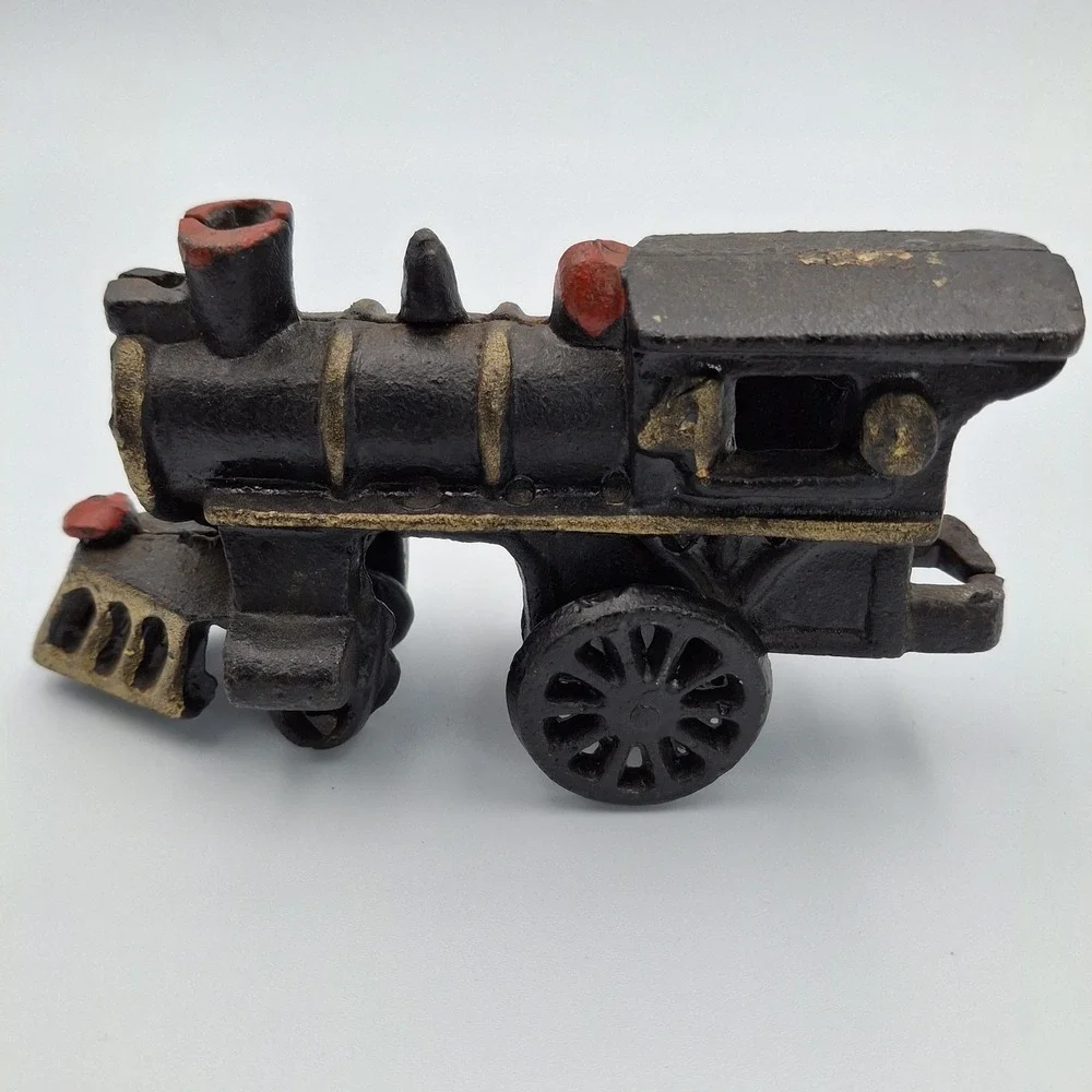 Vintage Cast Iron Train Locomotive Engine 3